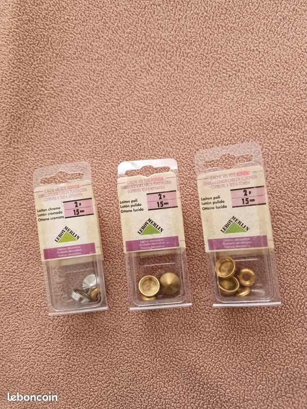 Lot de 4 Boîtes de Caches-Vis (x2) Leroy Merlin - NEUFS (image 2)