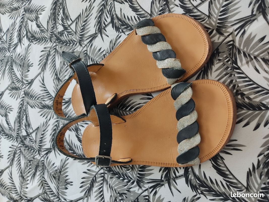 Sandales fille Pom D'Api cuir taille 30 (image 1)