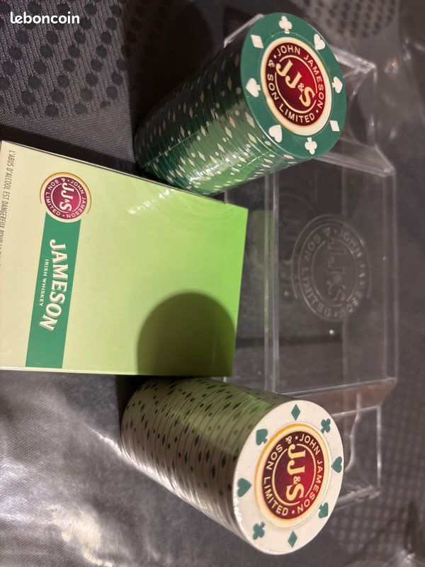 Coffret poker et jeu 54cartes publicitaires jameson wisky (image 3)