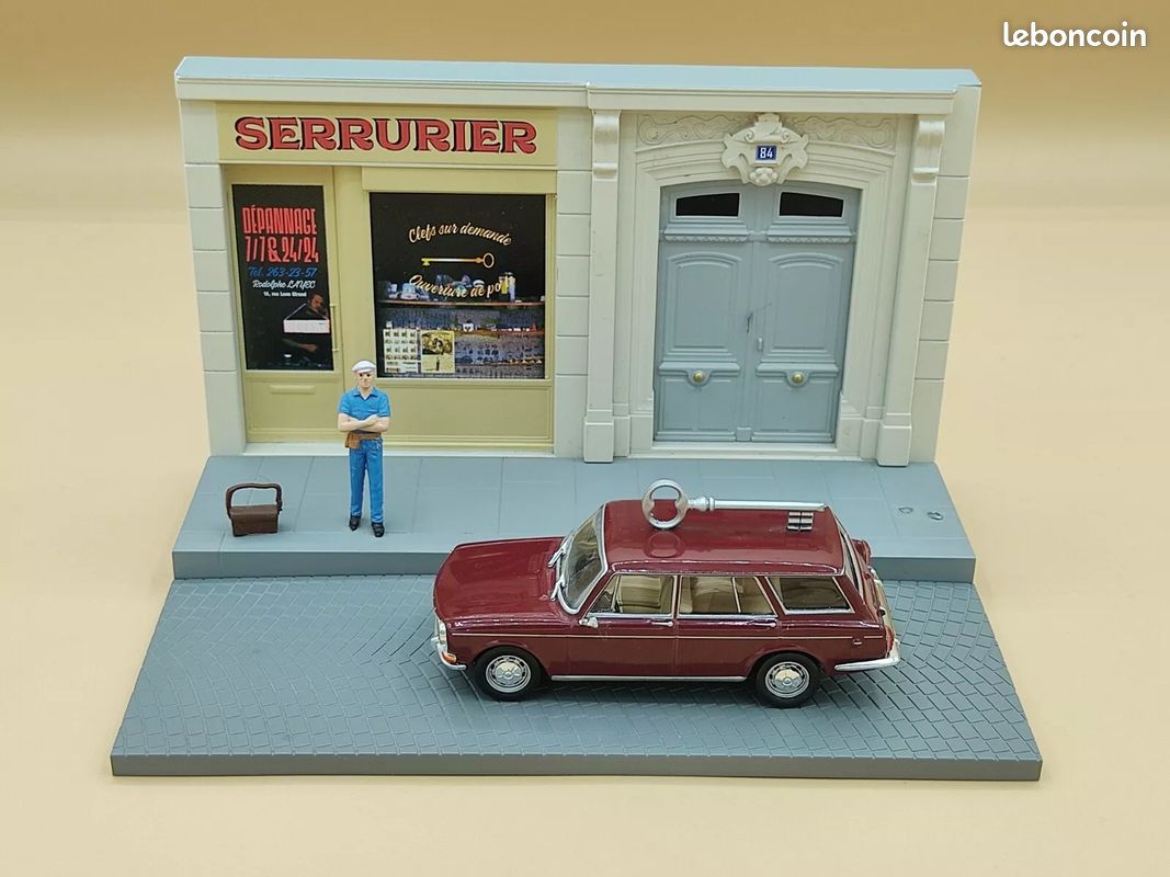 SIMCA 1501 Spéciale BREAK + diorama L'Intervention du serrurier - 1/43 - Neuf en Boite d'origine non déballé - COLLECTION VEHICULES UTILITAIRES N° 8 (image 4)