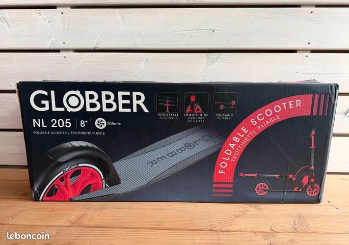 Globber NL 205 Trottinette Pliable 2 Roues Avec Suspension Avant - Enfants Dès 8 Ans