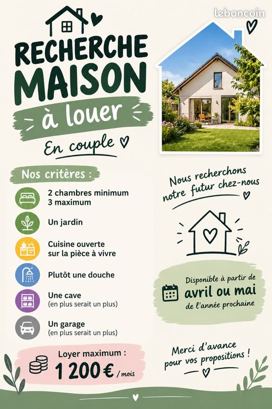 Maison 4 pièces 90 m² · à Colmar · 90 m² · 1 200 €/mois