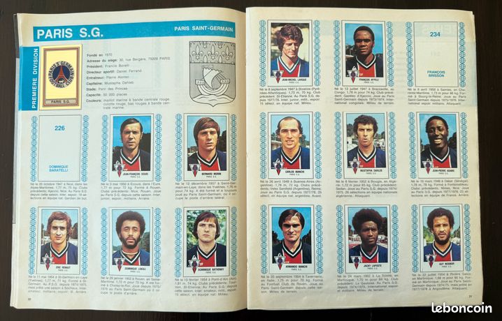 Album Panini Vide EURO Football 1979 - Très Bon état, édition Originale Rare