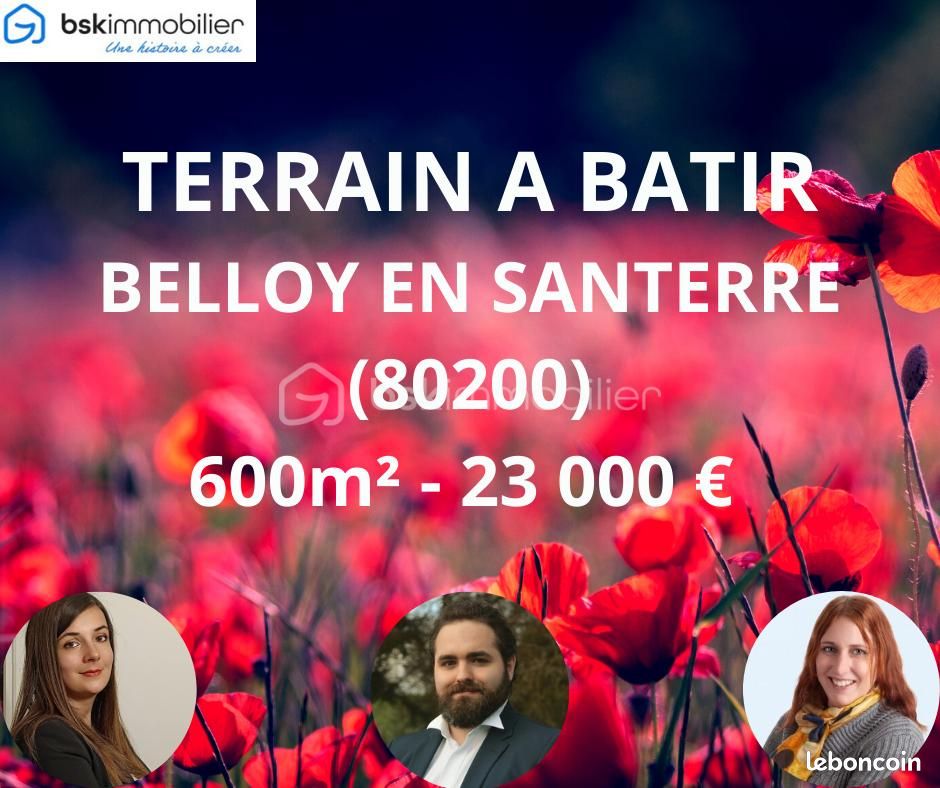 Terrain 610 m² Belloy En Santerre · à Belloy-en-Santerre · 23 000 €