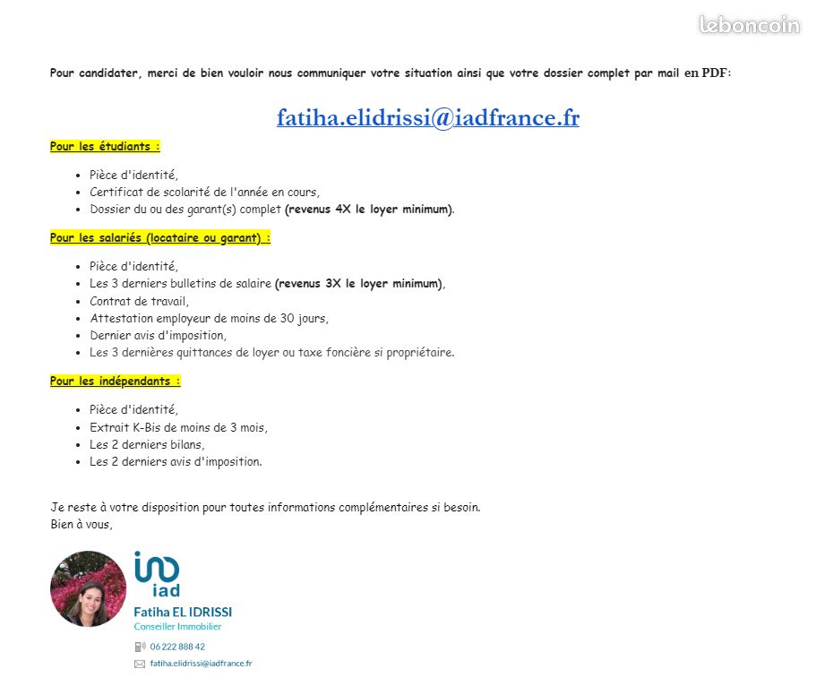 Appartement a louer  - 3 pièce(s) - 67 m2 - Surfyn