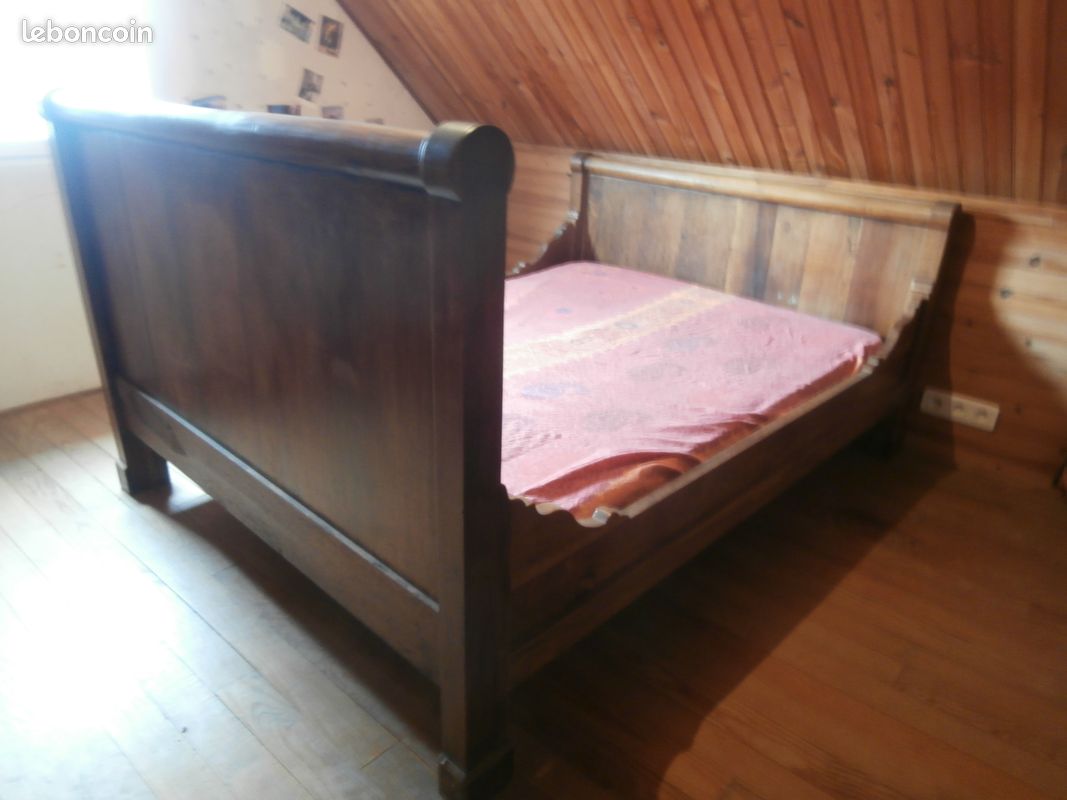 Lit bateau ancien 2 personnes (image 3)