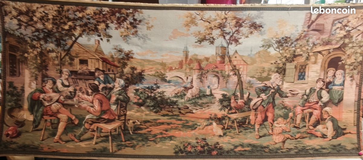 Tapisserie murale française style aubusson (image 1)