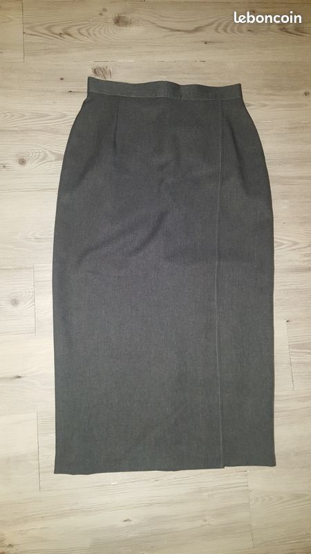 1 jupe longue grise taille 40 bon état (image 1)