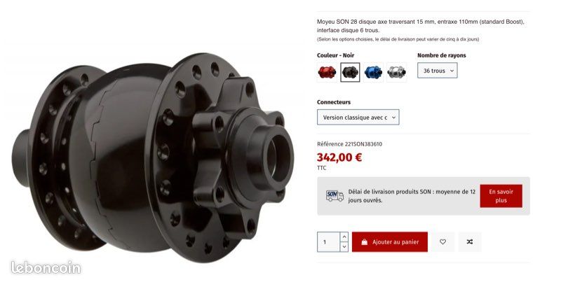 Paire De Roues VTT 27.5 Pouces BOOST – Avec Axe Traversant – Avant Et Arrière, Aluminium, Neuves