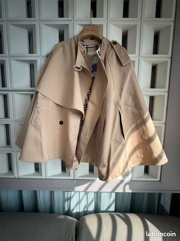 Trench-coat Burberry à col montant court, Taille XXL (image 1)