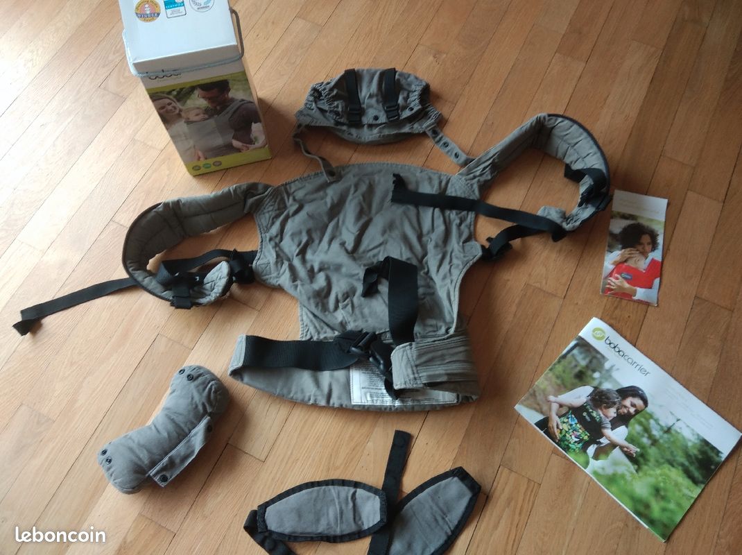 Porte bébé boba physiologique gris (image 1)
