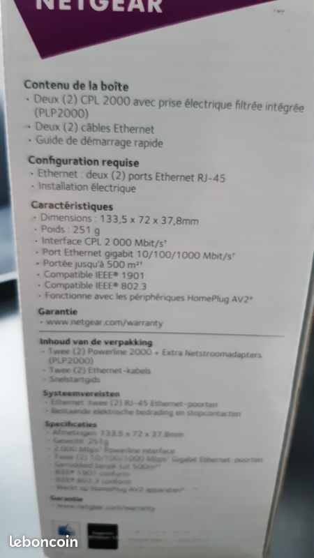 Kit CPL Netgear PLP2000 (image 3)