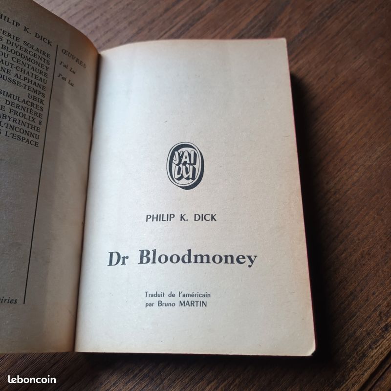 PHILIP K. DICK - Dr Bloodmoney - J'ai Lu n°563 - Edition vintage 1974 avec couv Tibor Csernus (image 4)