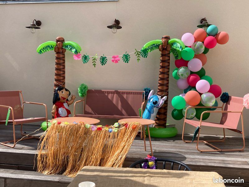 Ensemble De Vaisselle Anglaise De Poulet Pour Fête Hawaïenne, Décorations De Fête Tropicale Luau, Assiettes En Papier à Dessert, Serviettes, Hawaii Tiki