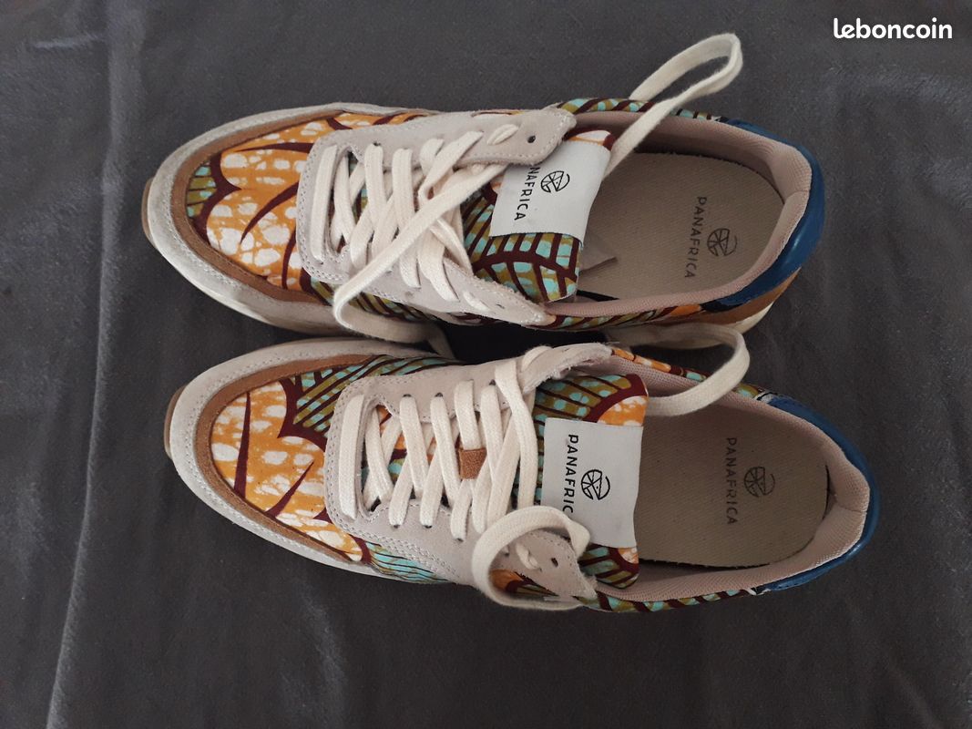Baskets Panafrica multicolores 38 (mais chausse 39) (image 1)