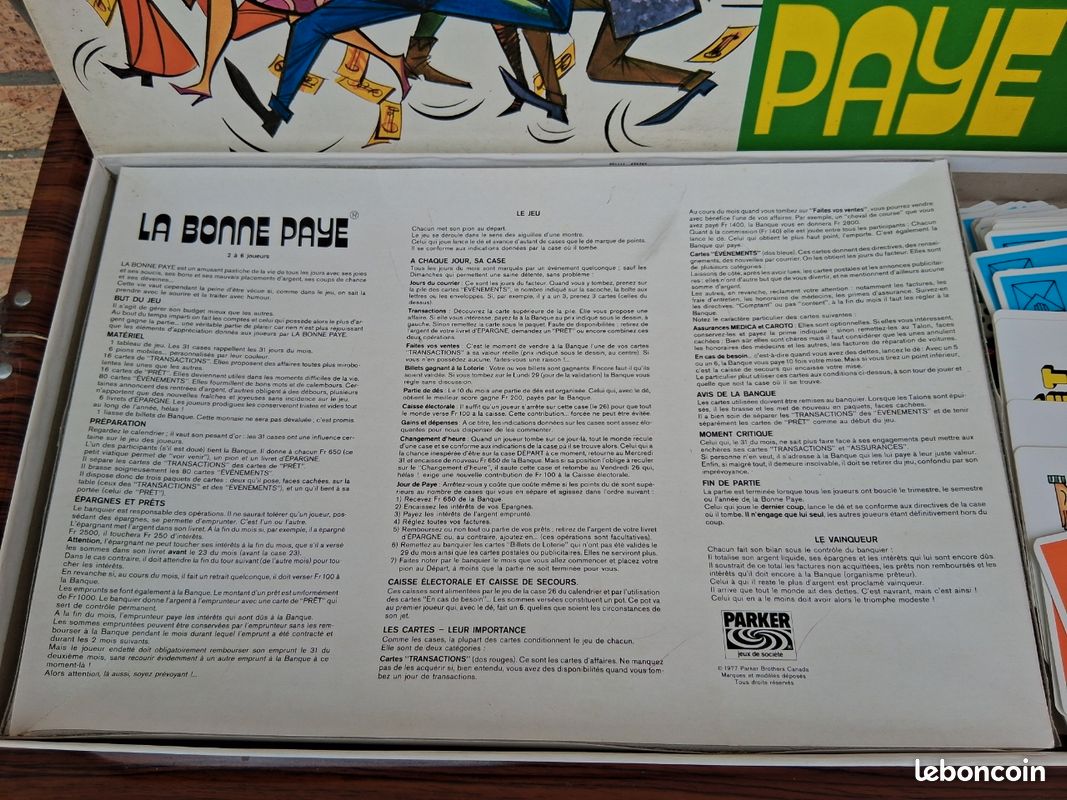 Jeu La bonne paye 1977 (image 7)