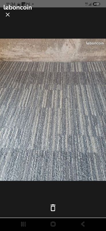 Dalles de moquettes comme neuves gris / 86 dalles de 50cm sur 50cm (image 3)