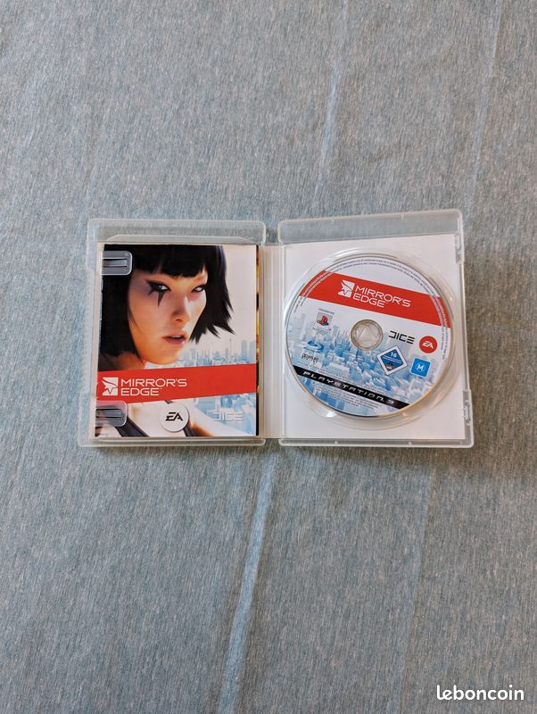 T-shirt Mirror's Edge Vintage Rouge Taille L - Jeu Vidéo PS3 Xbox 360 2008 - Édition Rare