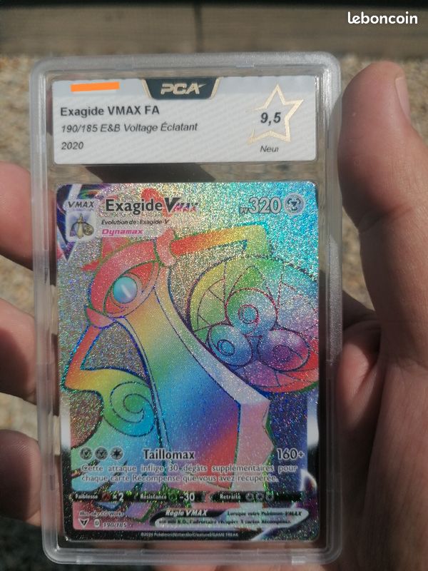 Pokémon Carte PCA 9,5 Exagide VMAX FA 190/185 Rainbow Mint E&B Voltage Eclatant (image 2)