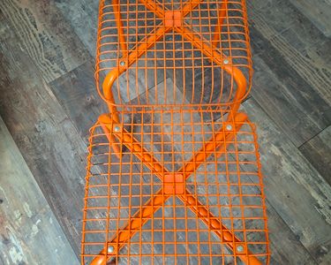 Tabouret IKEA Västerön - Métal Orange - Style Art Déco - Intérieur/extérieur