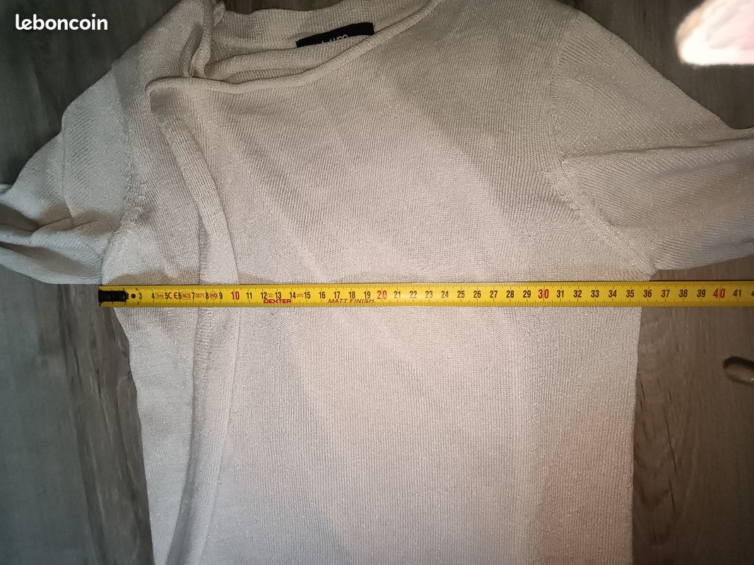 Gilet crème pailleté Mim XS (image 10)