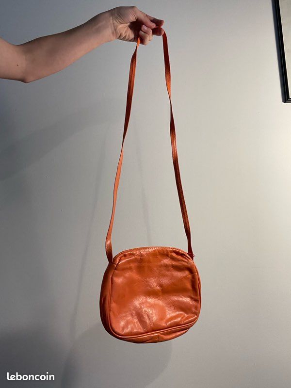 Petit sac orange vintage (image 2)