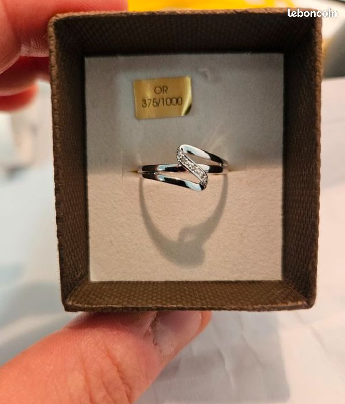 Bague Or blanc avec certificat (image 4)