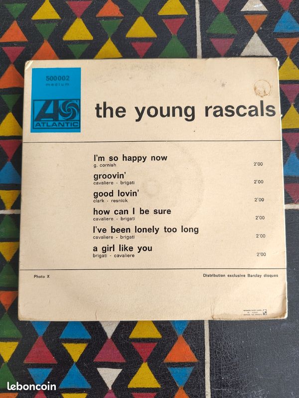 The Young Rascals - Vinyle en format unique "disque de poche" (6' inch) (image 4)