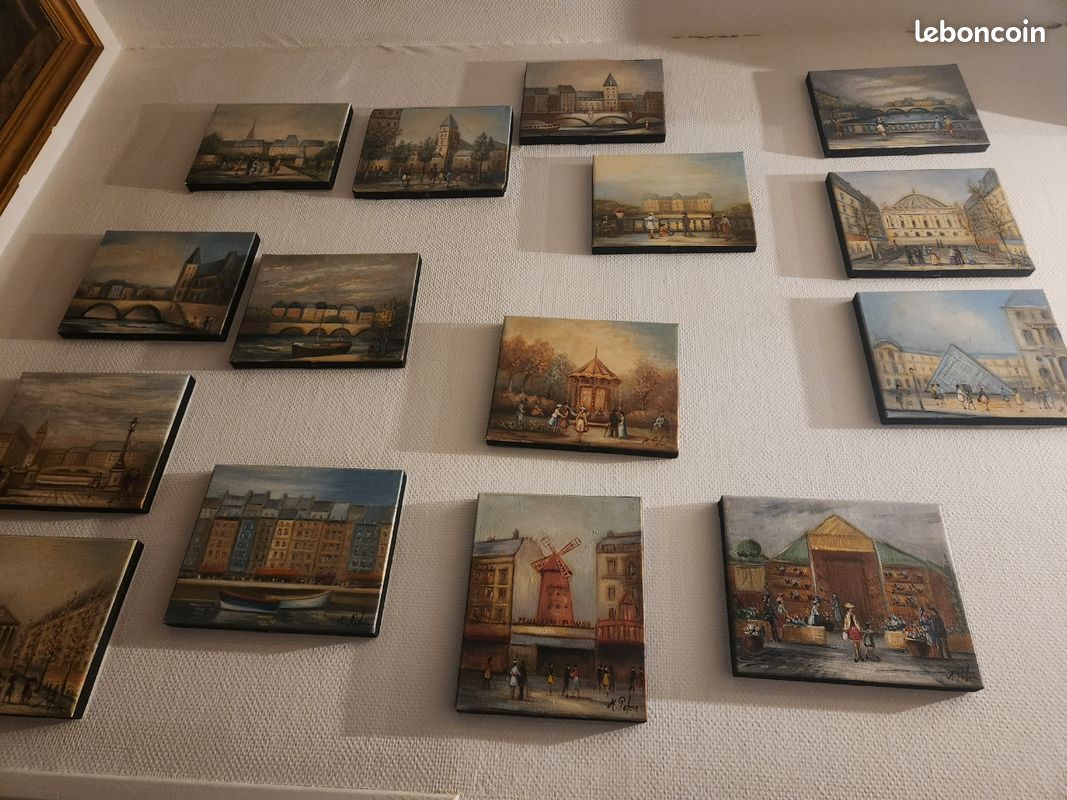 Huiles sur toile 22 x 27cm vues de Paris (image 5)