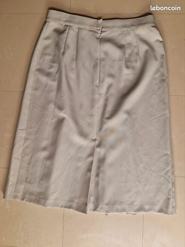 Jupe femme mi-longue beige St Michael - Taille 46/48 (image 2)