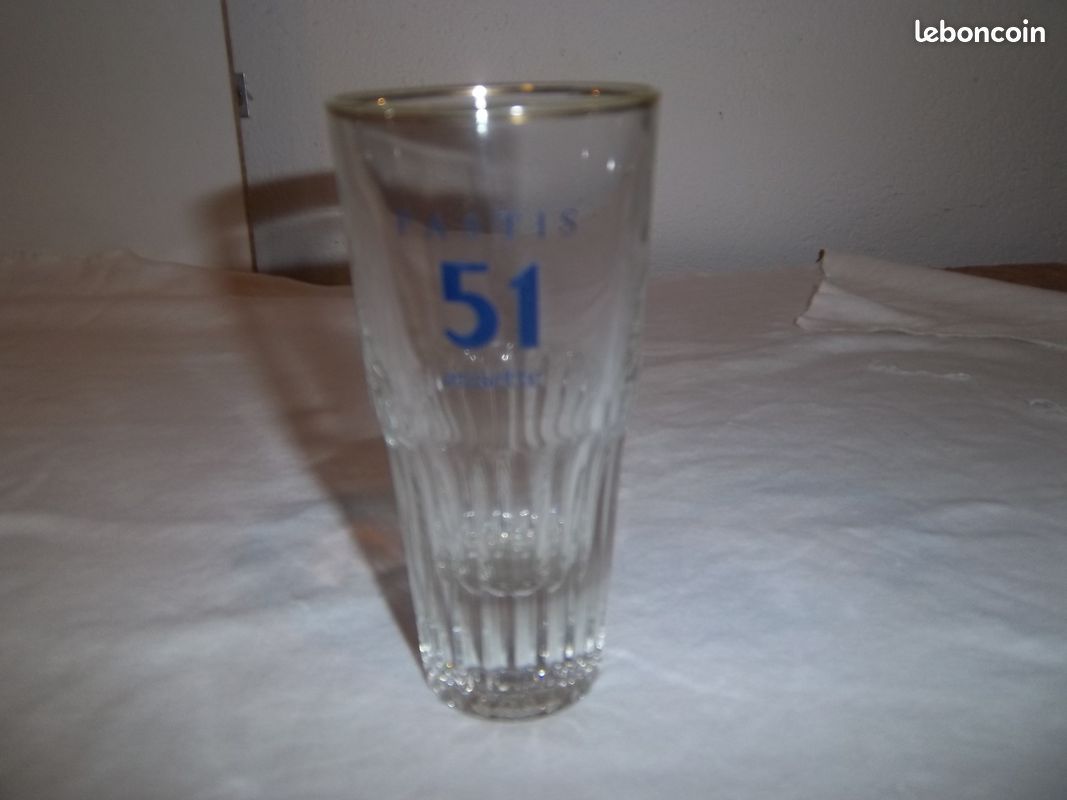 Lot De 7 Verres à Pastis 51 Anciens – Signés Arc France, Fabrication Française