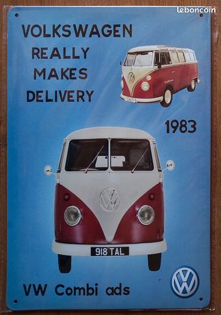 Plaque murale de décoration VW - plaque deco van