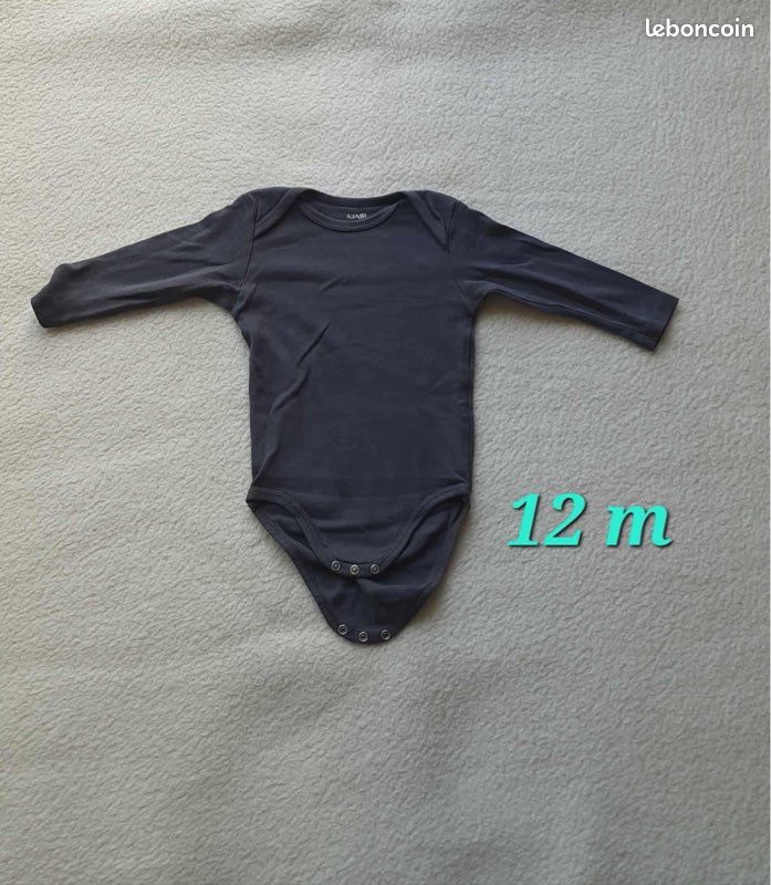 Body gris 12 mois (image 1)