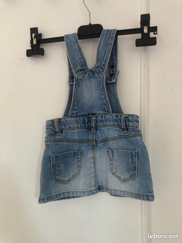 Salopette jupe jean Zara baby 3-6mois TBE (image 2)