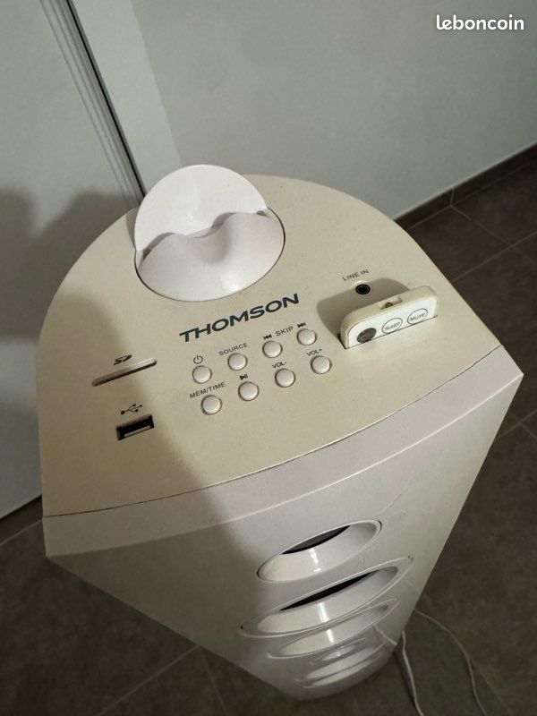 Enceinte Satellite Thomson MR101SAT Blanche – Bois – Pour Système Multiroom – Jusqu'à 60W