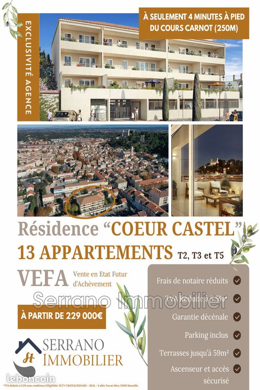 Appartement 3 pièces 68 m² · à Châteaurenard · 68 m² · 219 000 €