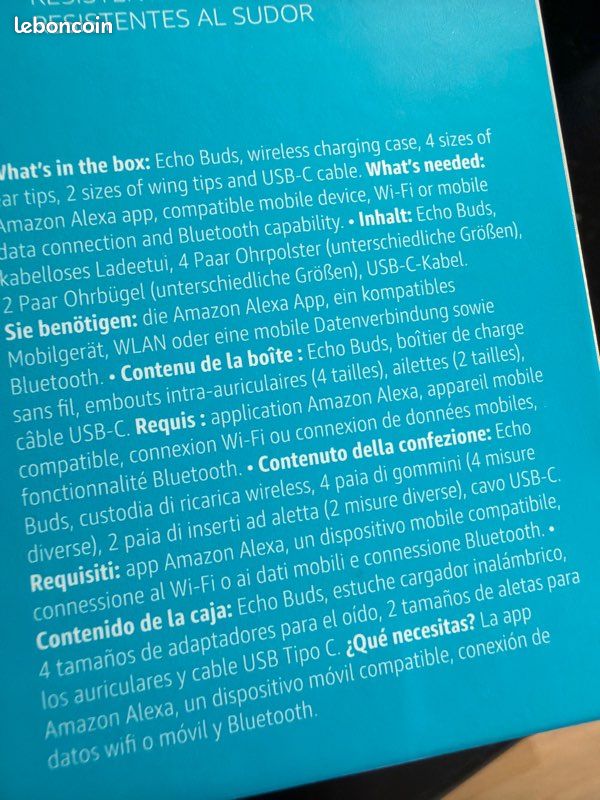 Casque écouteurs Echo Buds 2nd generation Alexa neuves (image 5)