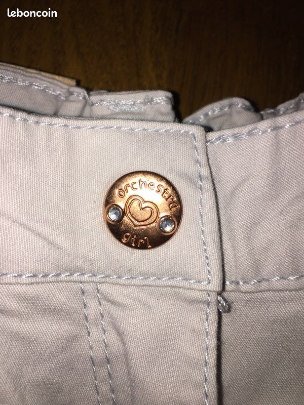 Pantalon Orchestra fille 3 ans gris clair (image 2)