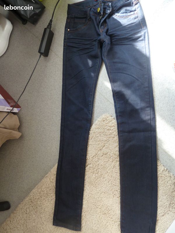 Pantalon bleu brut sabi (image 1)