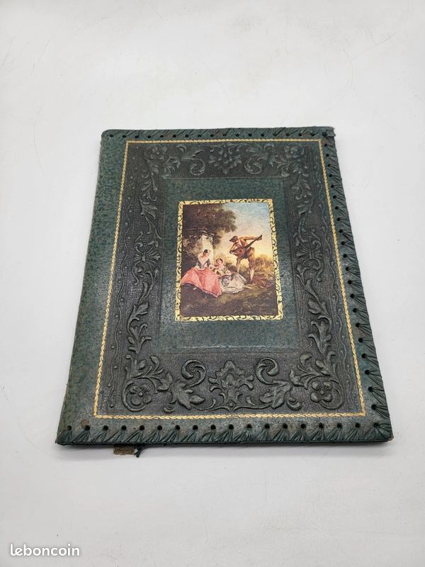 Lot de 2 protège-livres et protège-documents anciens – Décor relief – Vintage (image 7)