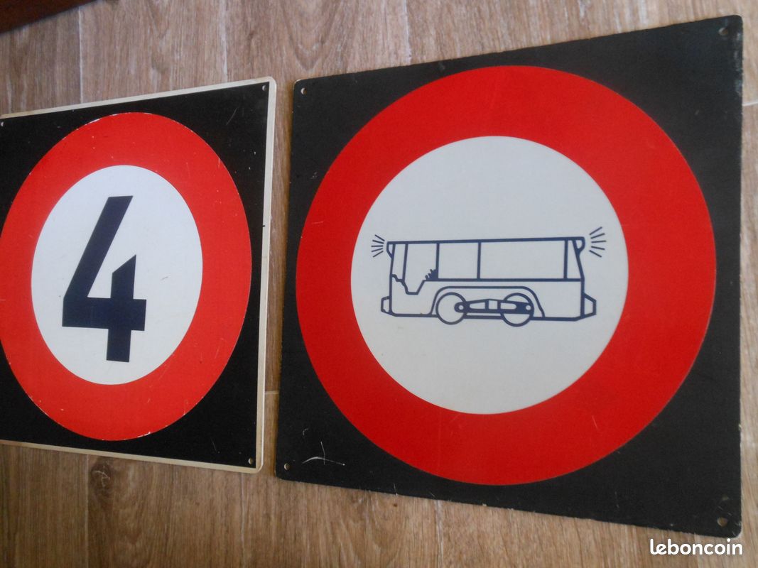 Anciens Panneaux Signalisation Train Meccano / LR - Occasion Pour Wagon Jouet