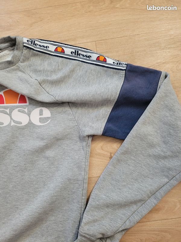 Sweat Ellesse Noir Homme Taille L – Sportswear Rétro Coton Doux