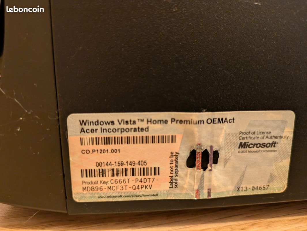 Ordinateur Acer Windows Vista (image 3)