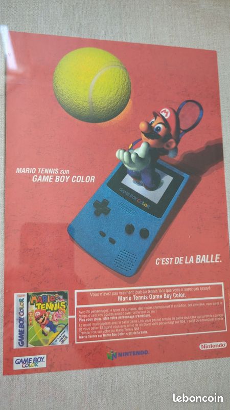 Poster Publicitaire Rétro Game Boy Color - Très Bon état - Collection Jeu Vidéo