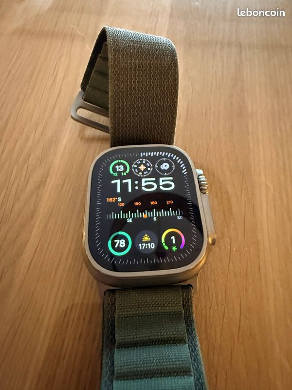Apple Watch Ultra Titane 49mm boucle alpine vert foncé (image 8)