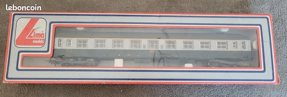 Voiture Voyageurs 1ère Classe SNCF TGV Sud Est - Modèle HO Lima - Bon état (vitres Manquantes)