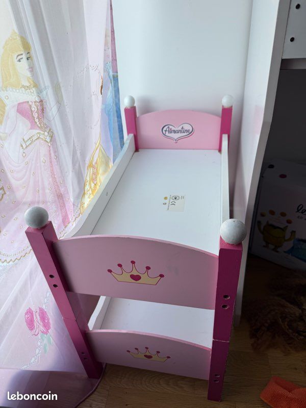 Lit poupon bebe en bois (image 1)