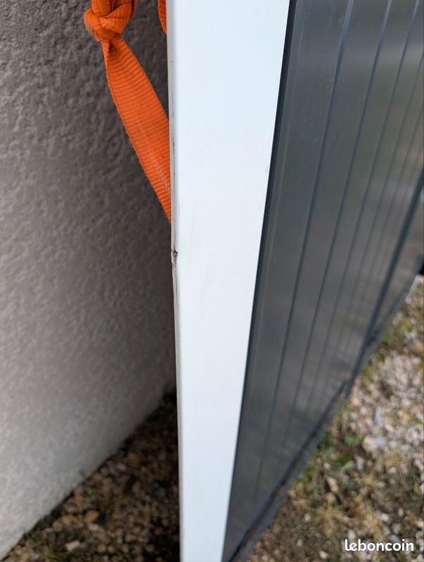Grand volet en aluminium isolé 130x225x6 CM gris (image 6)