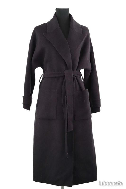 Manteau en laine noir Bash Vêtements