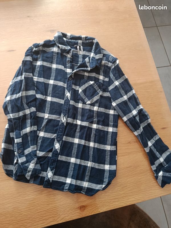 Chemise à carreaux manches longues orchestra taille 10 ans en TBE (image 1)